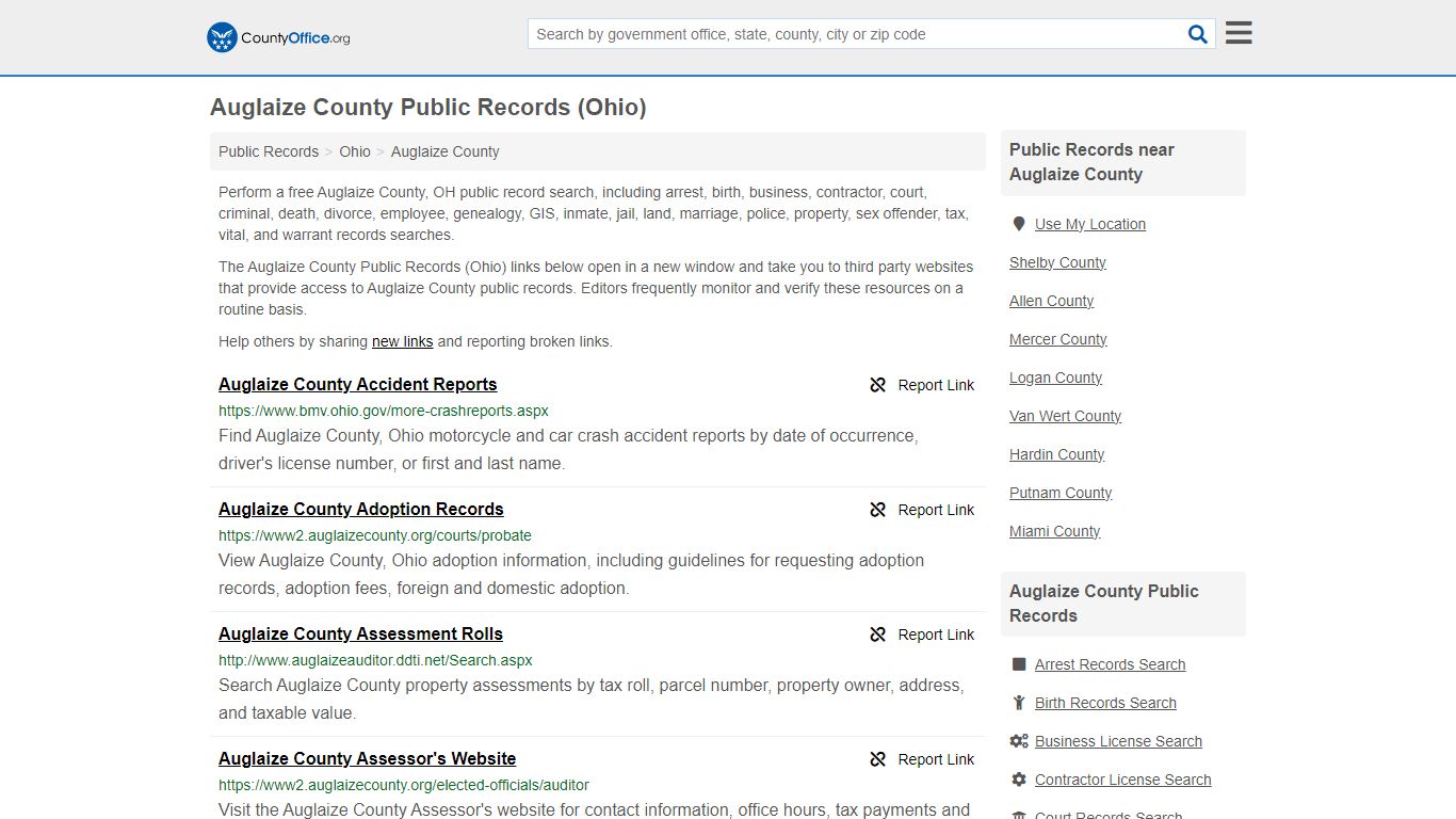 Auglaize County Public Records (Ohio) - County Office